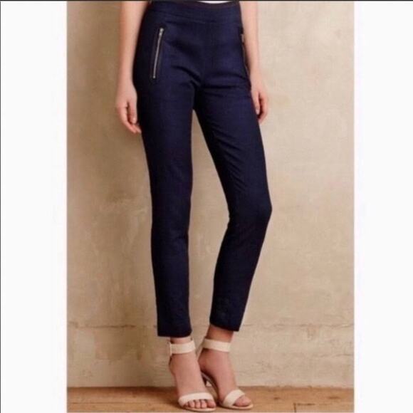 Anthropologie Pants - Anthropologie Cartonnier Navy Blue Charlie High Rise Straight Leg Pants Size 6